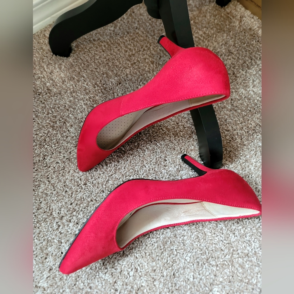 Life Stride "Soft Systems" Flex Sole SEVYN Red High Heels Women's Sz 8.5 - Picture 7 of 7